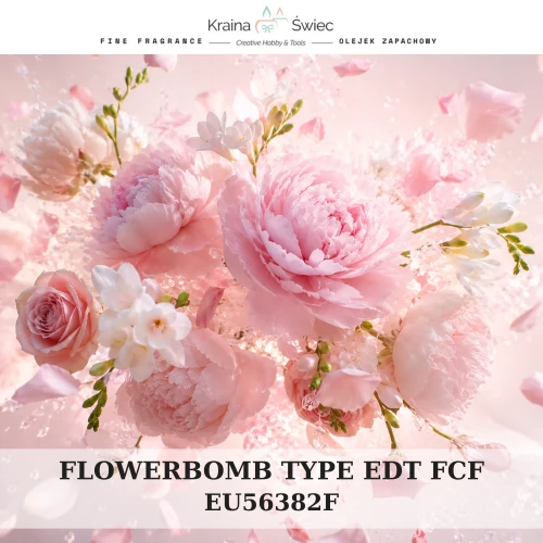 FLOWERBOMB TYPE EDT FCF — olejek zapachowy do świec, dyfuzorów, mydeł i kosmetyków. Kraina Świec: dokumentacja CLP, IFRA, SDS. Surowce DIY dla profesjonalistów.