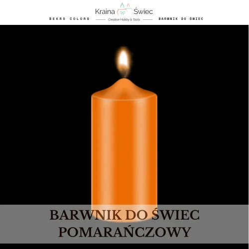 Profesjonalny barwnik do świec o wysokim stężeniu i doskonałej rozpuszczalności w woskach parafinowych, sojowych i palmowych — kolor pomarańczowy soczysty