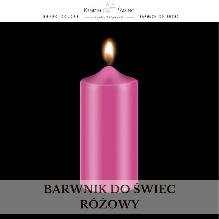 Profesjonalny barwnik do świec o wysokim stężeniu i doskonałej rozpuszczalności w woskach parafinowych, sojowych i palmowych — kolor różowy soczysty