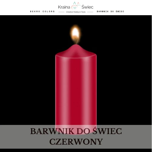 Profesjonalny barwnik do świec o wysokim stężeniu i doskonałej rozpuszczalności w woskach parafinowych, sojowych i palmowych — kolor czerwony klasyczny