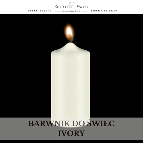 Profesjonalny barwnik do świec o wysokim stężeniu i doskonałej rozpuszczalności w woskach parafinowych, sojowych i palmowych — kolor kość słoniowa / kremowy