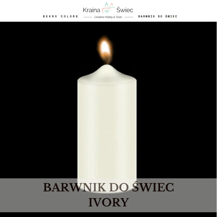 Profesjonalny barwnik do świec o wysokim stężeniu i doskonałej rozpuszczalności w woskach parafinowych, sojowych i palmowych — kolor kość słoniowa / kremowy