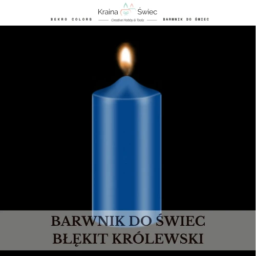 Profesjonalny barwnik do świec o wysokim stężeniu i doskonałej rozpuszczalności w woskach parafinowych, sojowych i palmowych — kolor błękit królewski / szafir