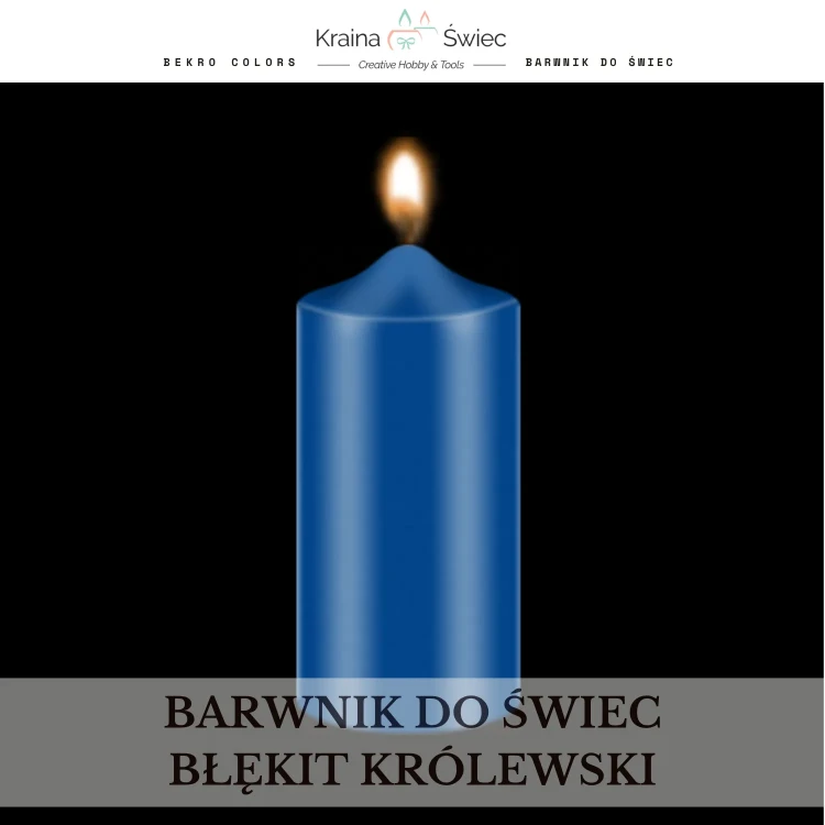 Profesjonalny barwnik do świec o wysokim stężeniu i doskonałej rozpuszczalności w woskach parafinowych, sojowych i palmowych — kolor błękit królewski / szafir
