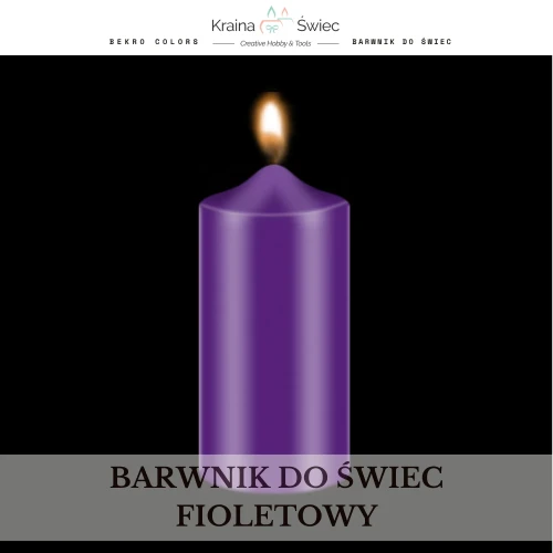 Profesjonalny barwnik do świec o wysokim stężeniu i doskonałej rozpuszczalności w woskach parafinowych, sojowych i palmowych — kolor fioletowy głęboki