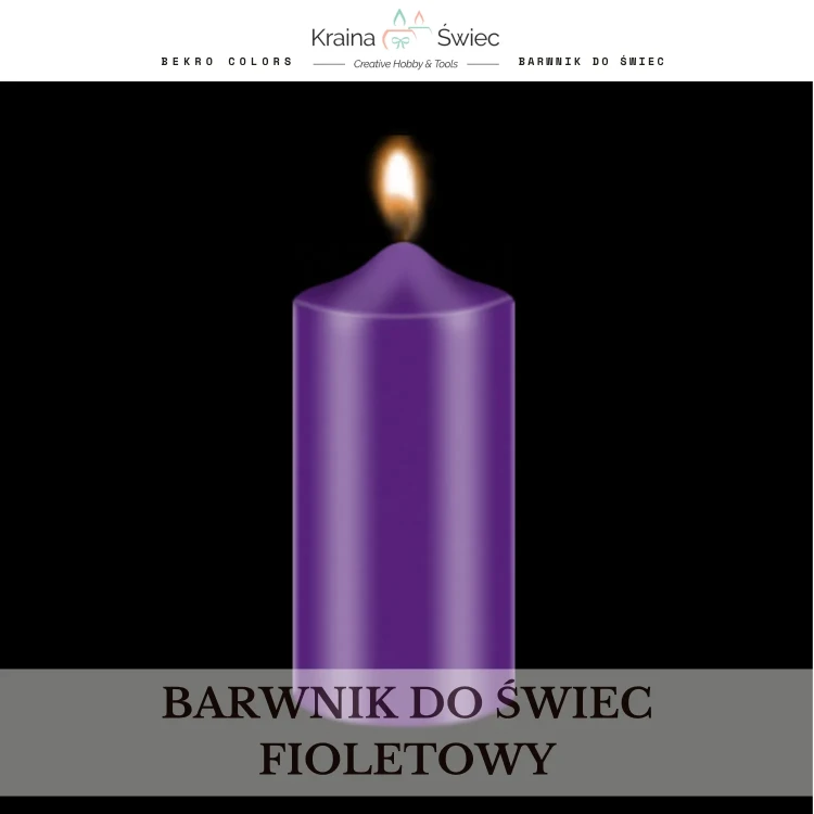 Profesjonalny barwnik do świec o wysokim stężeniu i doskonałej rozpuszczalności w woskach parafinowych, sojowych i palmowych — kolor fioletowy głęboki